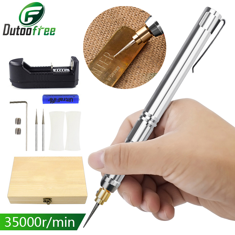 Cordless Rotary Tool Kit Accessories - Mini bezprzewodowy zestaw narzędzi obrotowych grawerowanie