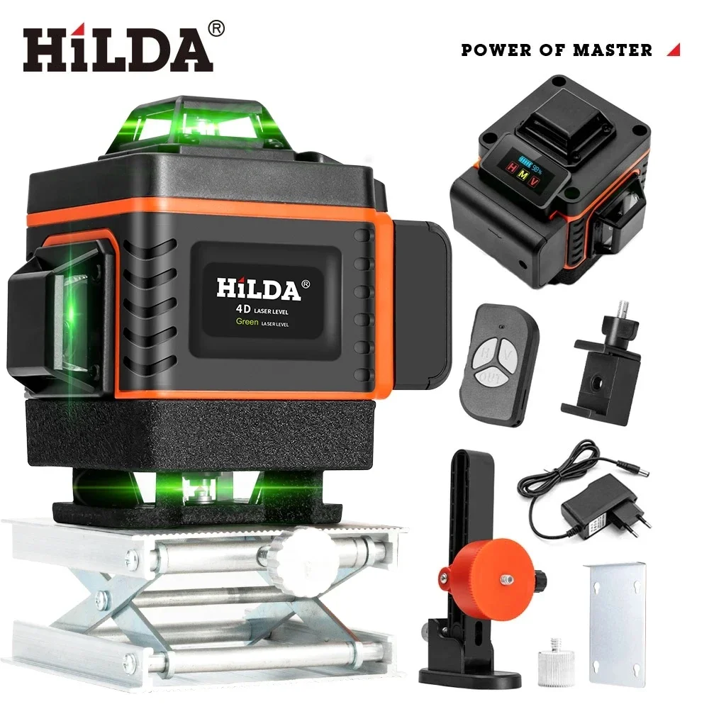 Laser Level 16 Lines 4D Green - HILDA 16/12 linii 4D poziom lasera