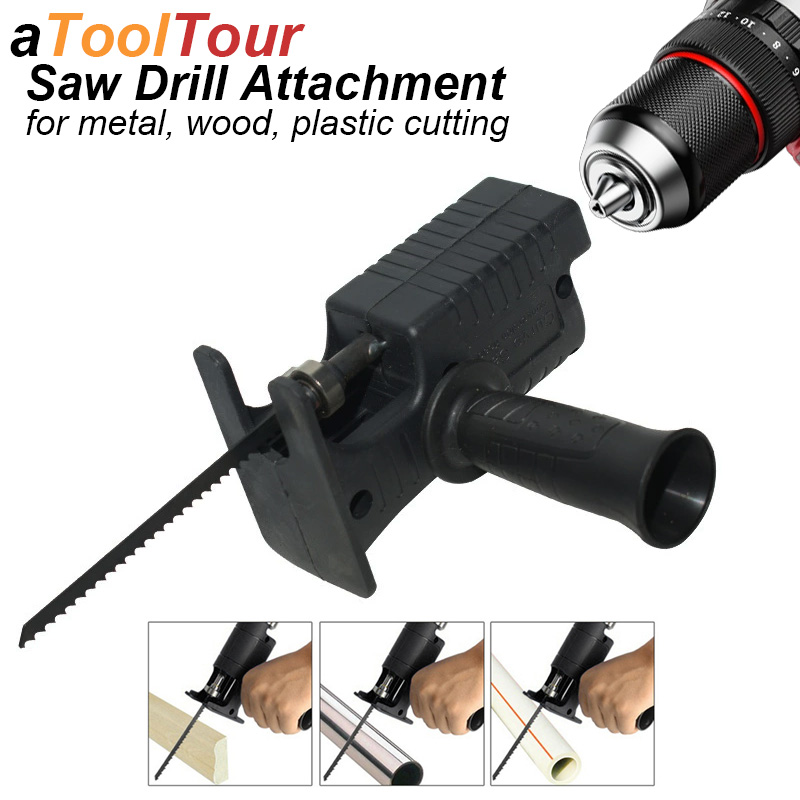 Reciprocating Saw Attachment Drill - Adapter do piły szablastej, przystawka do