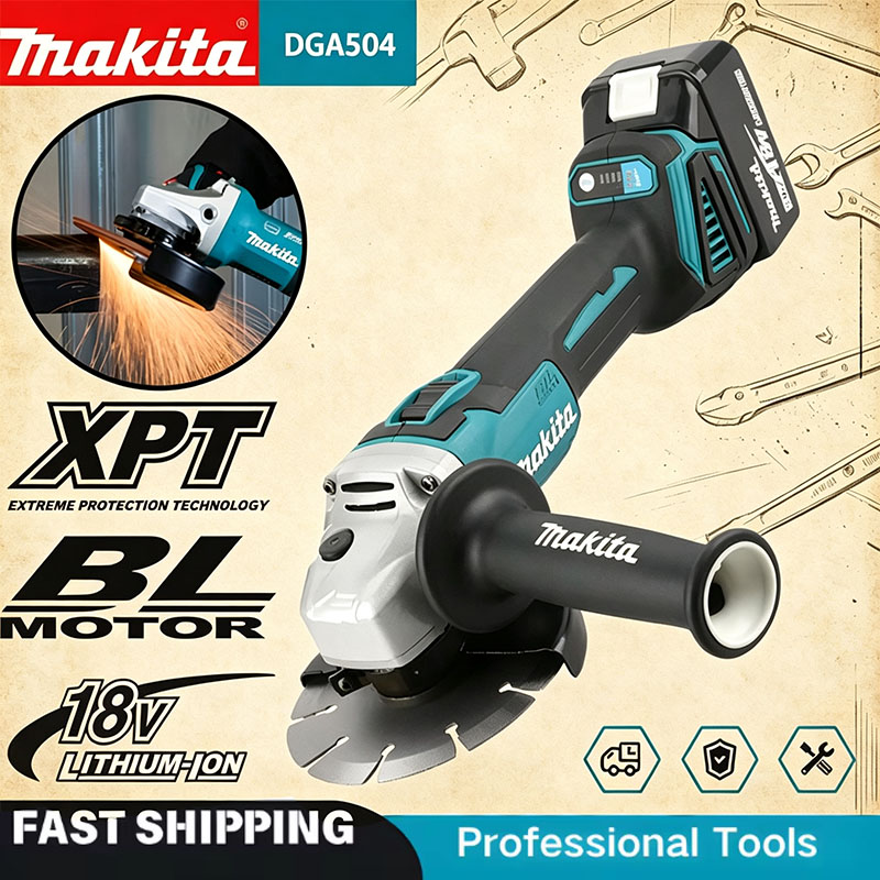 Brushless Angle Grinder Battery Powered - Makita DGA504 18V 6.0Ah 125mm Bezszczotkowa