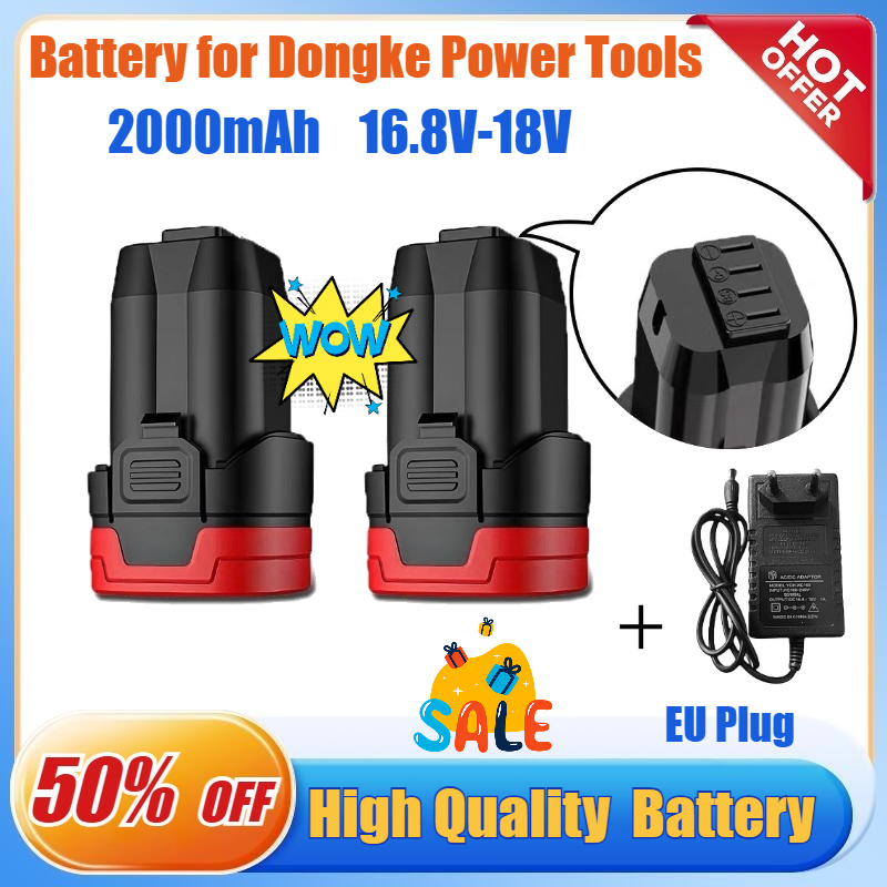 Brushless Cordless Electric Drill 18V - Akumulator 16,8V/18V 2,0Ah do wiertarek bezszczotkowych