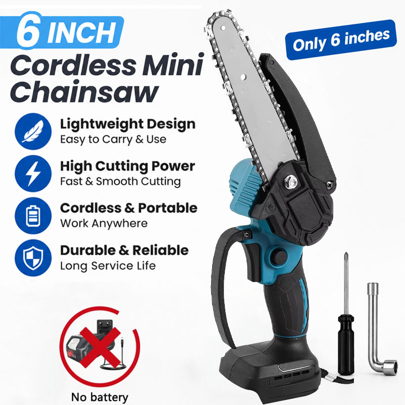 Mini Electric Chainsaw 6 Inch - Przenośna mini pilarka łańcuchowa akumulatorowa 6