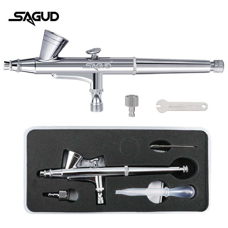 Airbrush Kit With Mini Compressor - SAGUD Airbrush Model SD-135 0.2mm Uniwersalny