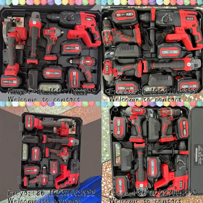 Brushless Angle Grinder Battery Powered - Bezszczotkowe elektronarzędzia, 4-częściowy zestaw wielofunkcyjny, wiertarka