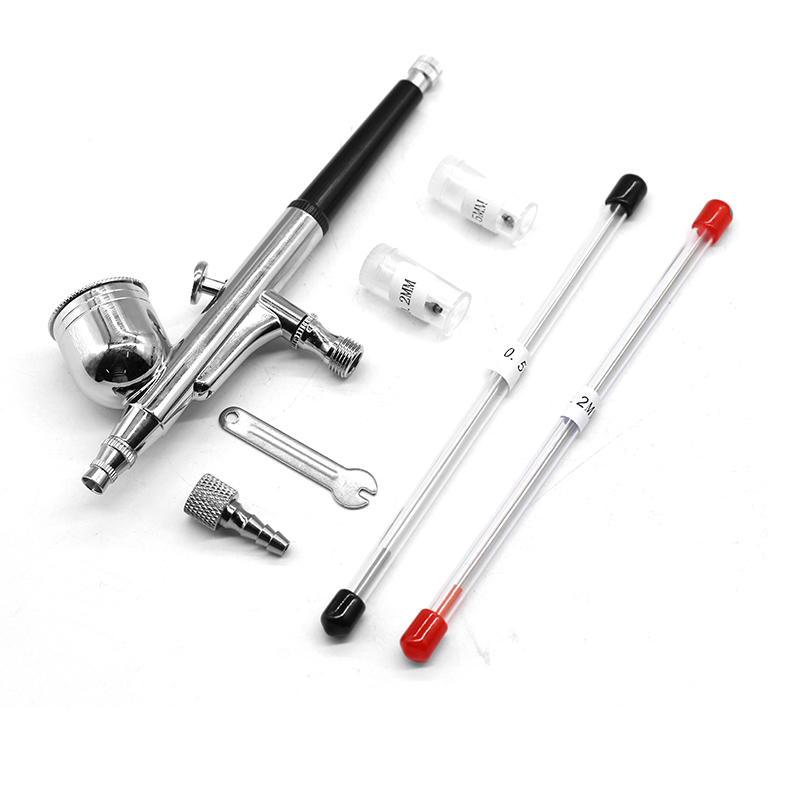 Airbrush Kit With Mini Compressor - Grawitacyjny pistolet natryskowy do paznokci o