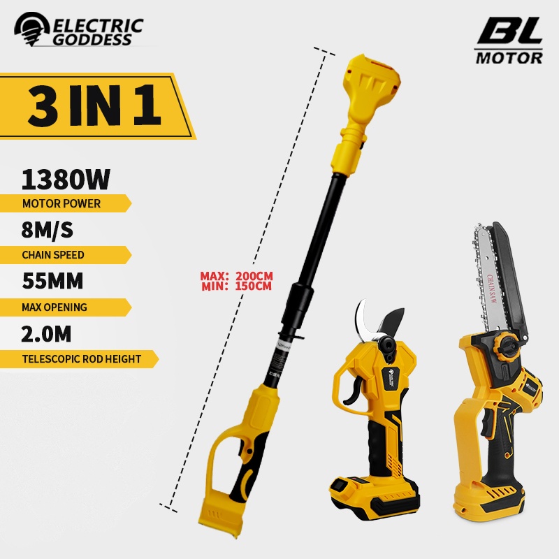 Mini Electric Chainsaw 6 Inch - Akumulatorowa pilarka elektryczna bezszczotkowa 6 cali