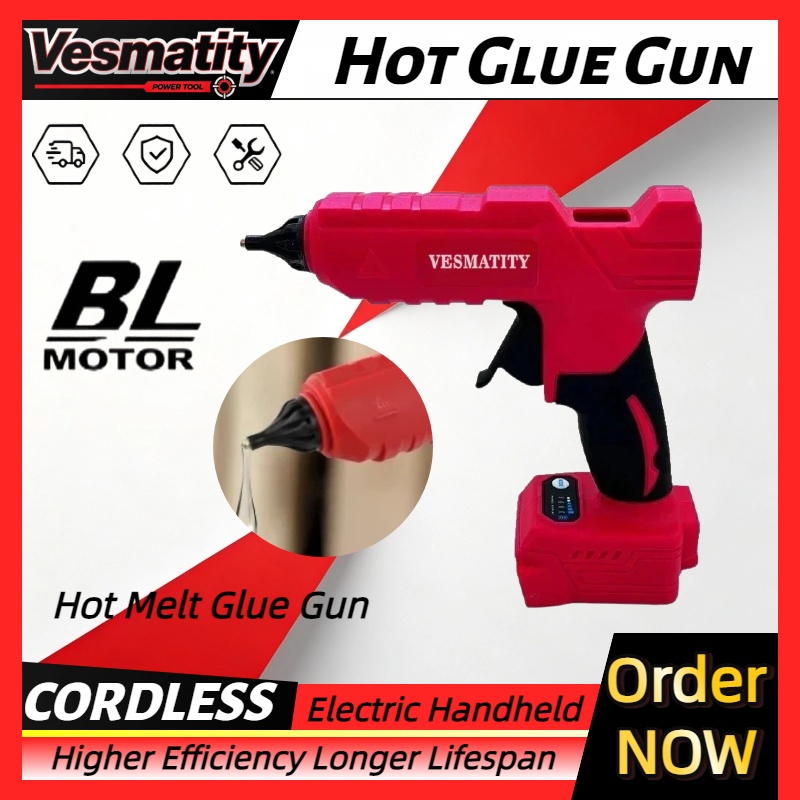 Hot Melt Glue Gun Cordless - Bezprzewodowy elektryczny pistolet do klejenia na