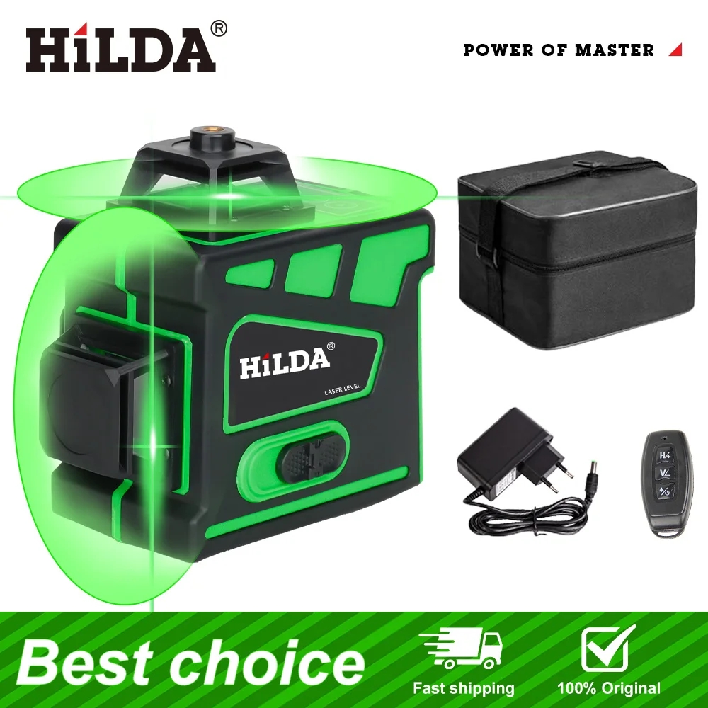 Laser Level 16 Lines 4D Green - HILDA 16/12 Linii Super Mocny Laser