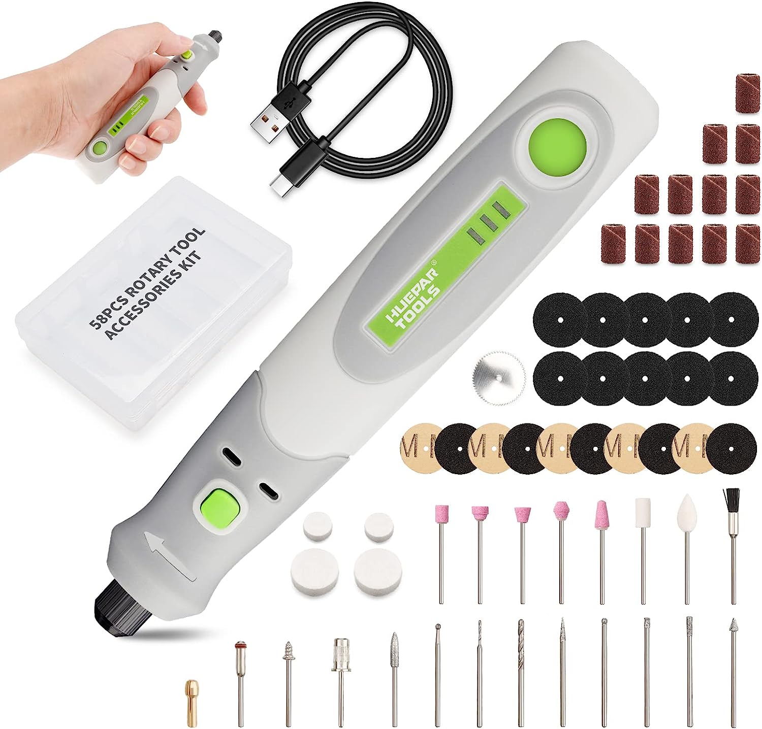 Cordless Rotary Tool Kit Accessories - Wiertarka elektryczna młynek do mielenia polerka