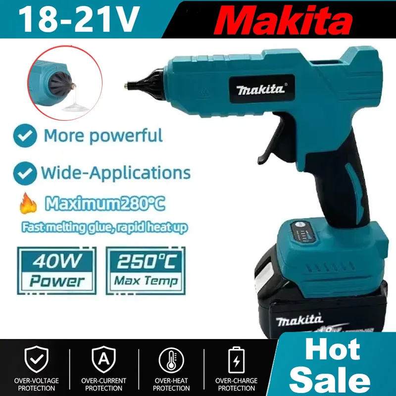 Hot Melt Glue Gun Cordless - Bezprzewodowy elektryczny pistolet do klejenia na