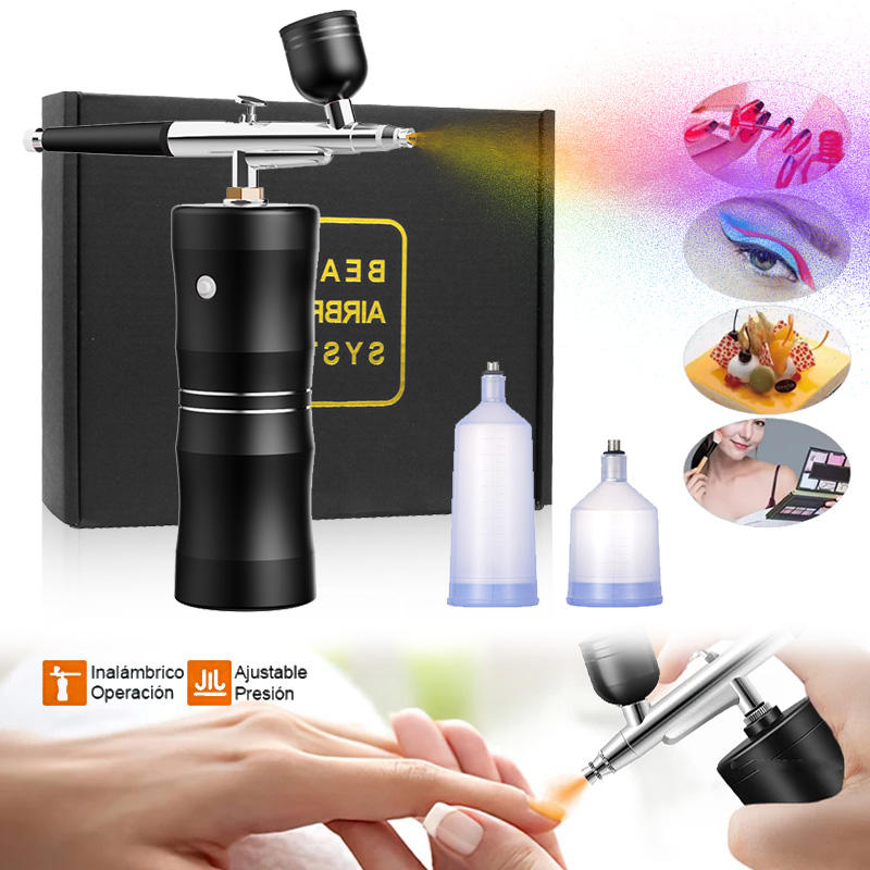 Airbrush Kit With Mini Compressor - Oxygen Spray Mini zestaw sprężarki powietrza