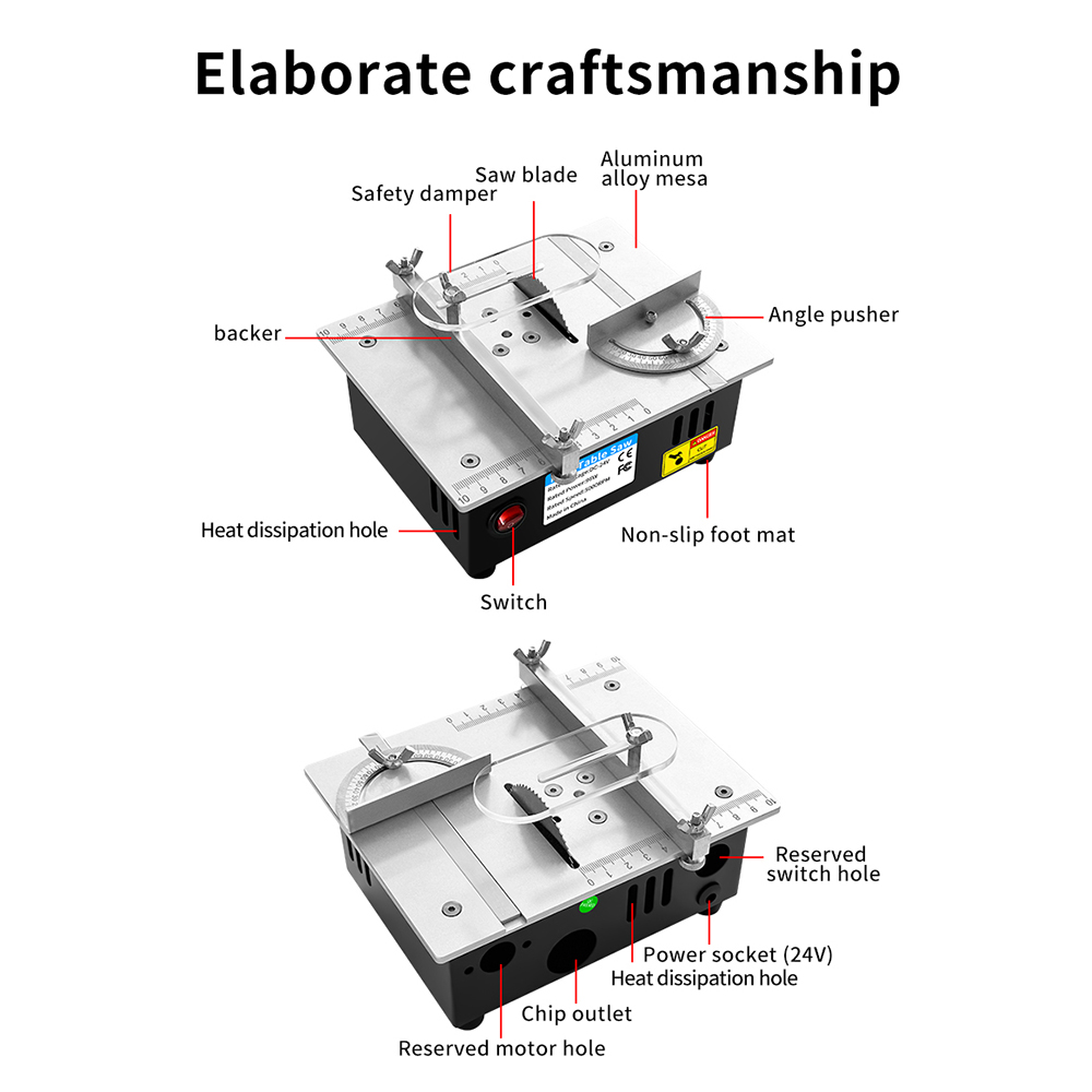 DC24V Domowa miniaturowa piła  – Mini Table Saw For Woodworking recenzja i cena