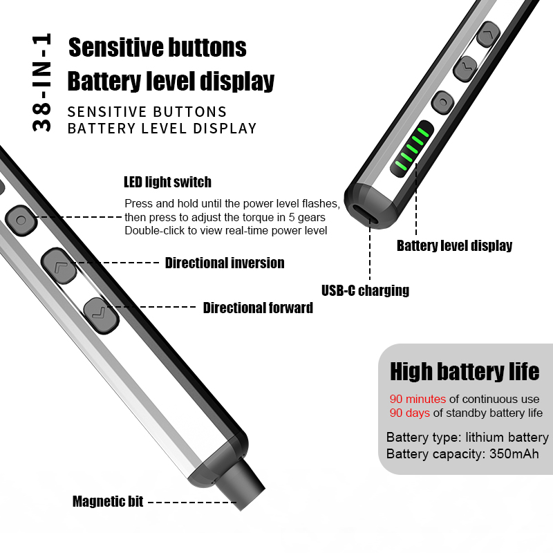 Zestaw wkrętaków elektrycznych – Electric Screwdriver Rechargeable Usb recenzja i cena