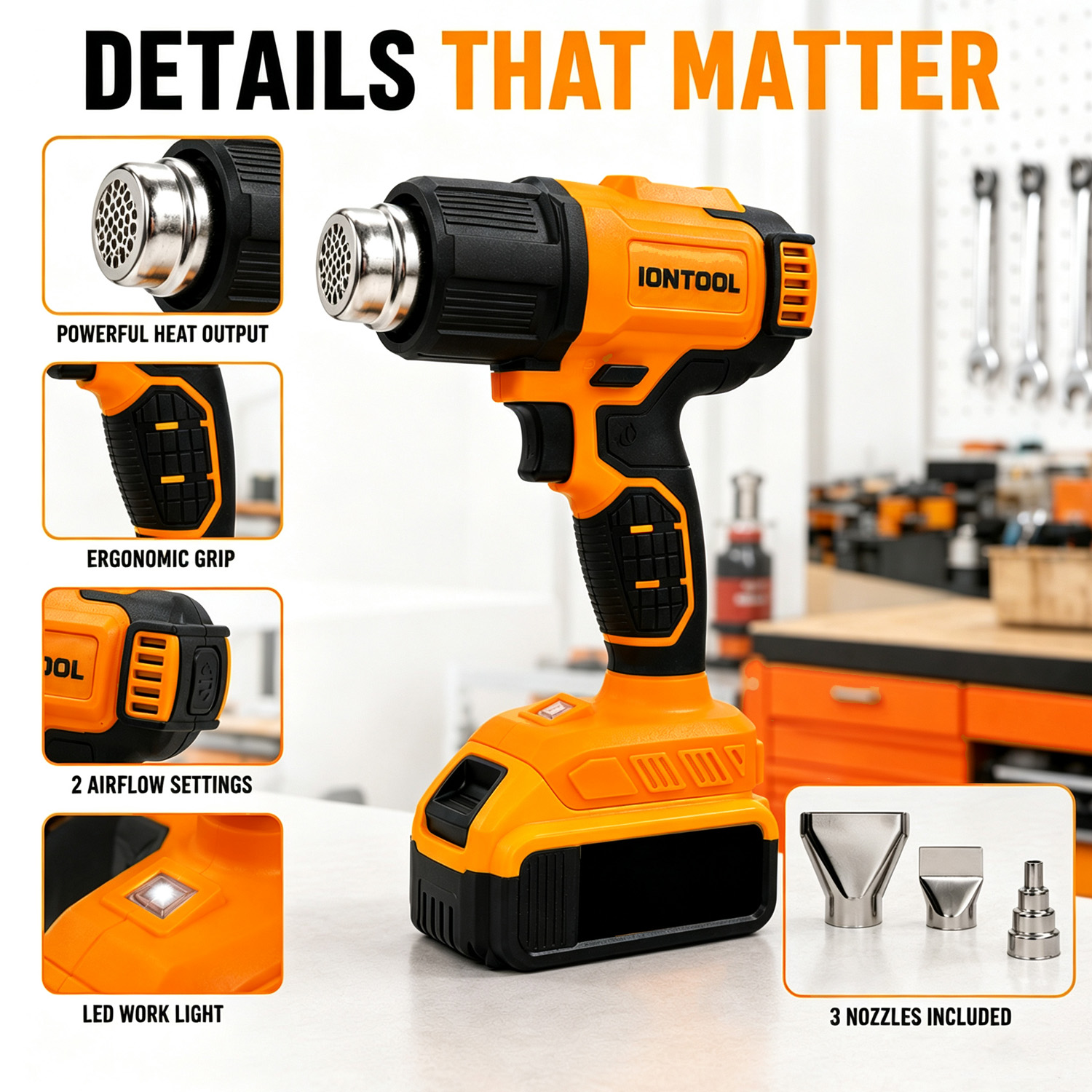 IONTOOL Żółta Bezprzewodowa Op – Cordless Heat Gun For Shrink Tubing recenzja i cena
