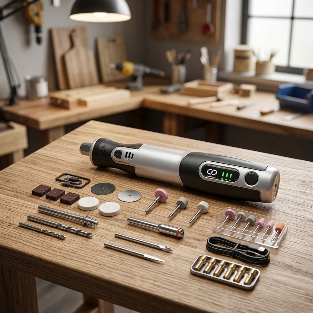 Bezprzewodowy elektryczny zest – Cordless Rotary Tool Kit Accessories recenzja i cena