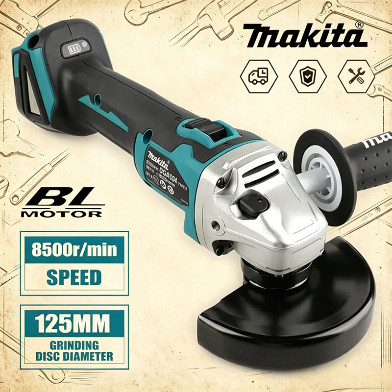 Makita DGA504 18V 6.0Ah 125mm  – Brushless Angle Grinder Battery Powered recenzja i cena