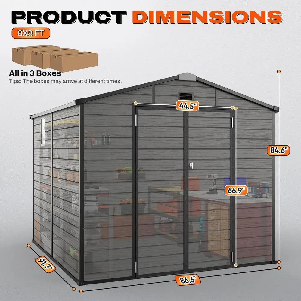 Szopa ogrodowa 8x8 z podłogą,  – Garden Tools recenzja i cena