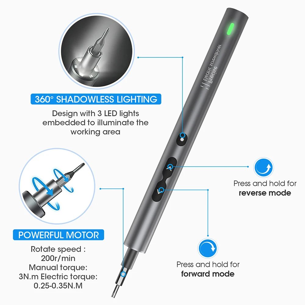 62/6 w 1 Zestaw precyzyjnych w – Electric Screwdriver Rechargeable Usb recenzja i cena