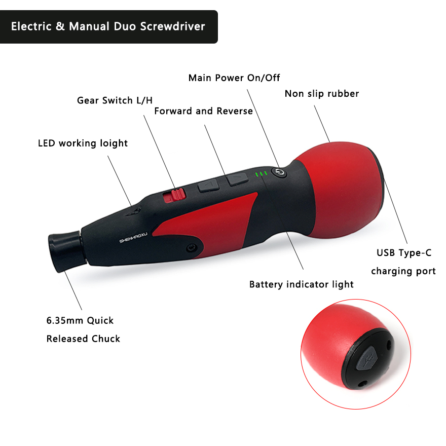 Elektryczny miniśrubokręt regu – Electric Screwdriver Rechargeable Usb recenzja i cena