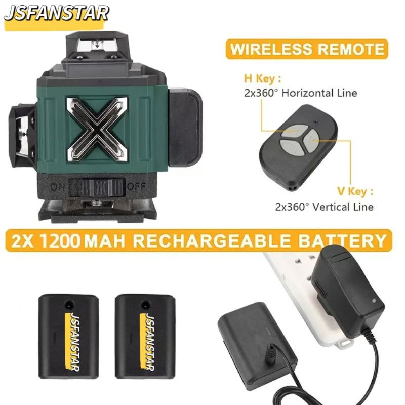 Akumulatorowy, regulowany, aut – Laser Level 16 Lines 4D Green recenzja i cena