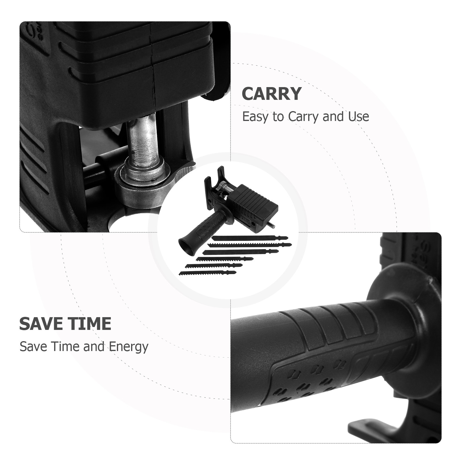 7-częściowy zestaw do konwersj – Reciprocating Saw Attachment Drill recenzja i cena