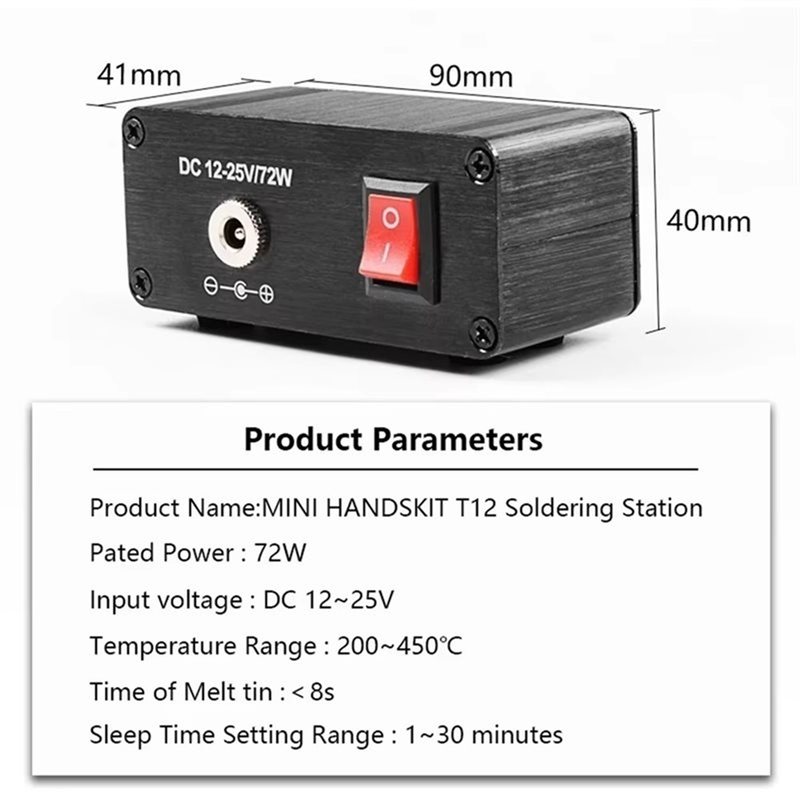 AB11-T12 Przenośna mini cyfrow – Digital Soldering Station T12 recenzja i cena