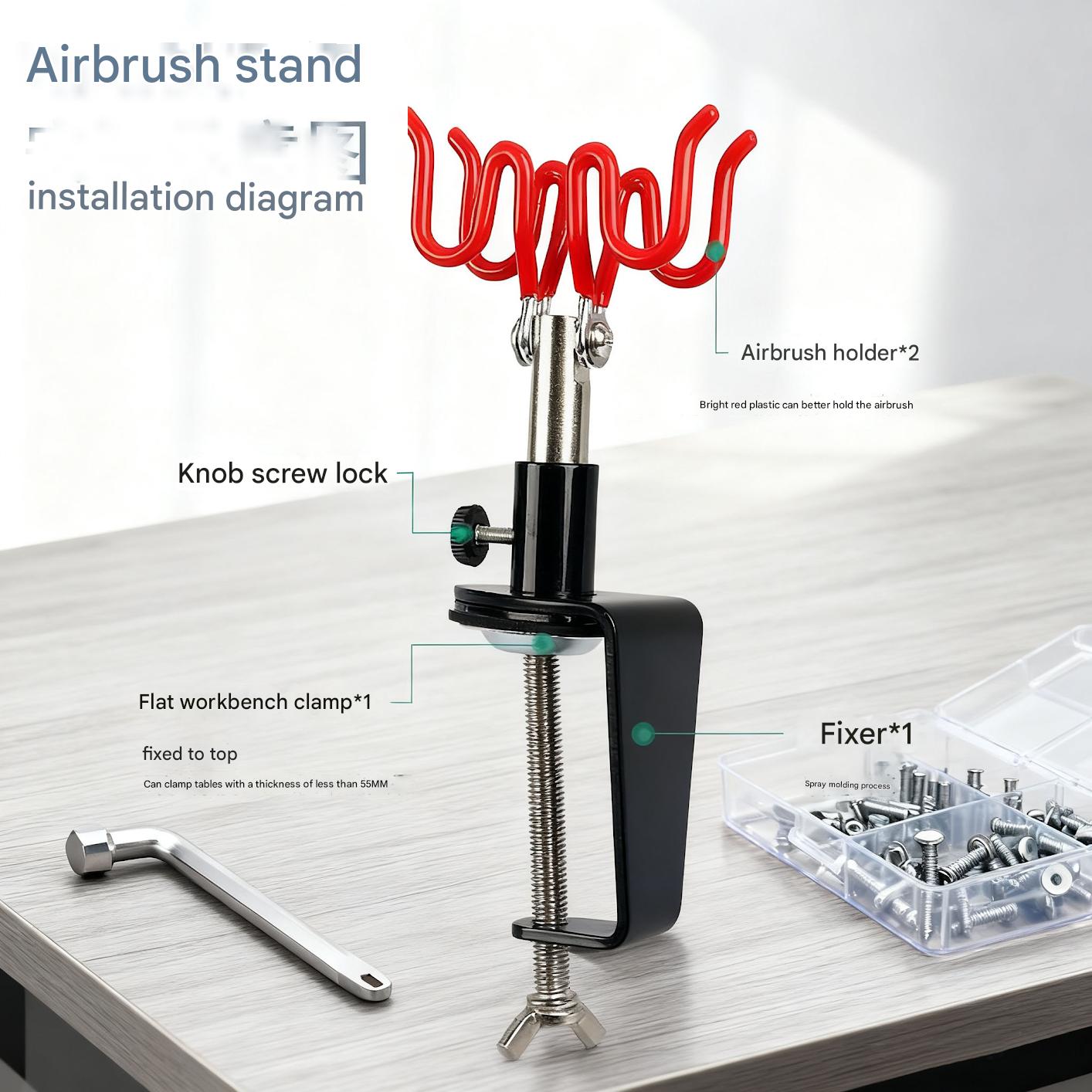 Zestaw stojaka grawitacyjnego  – Airbrush Kit With Mini Compressor recenzja i cena