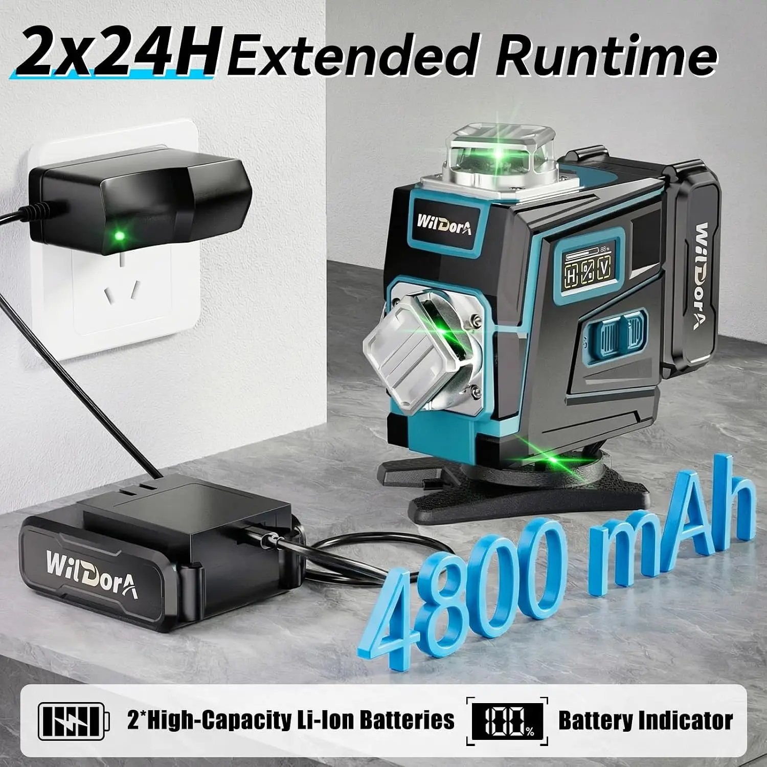 Poziomica laserowa z trójnogie – Laser Level 16 Lines 4D Green recenzja i cena