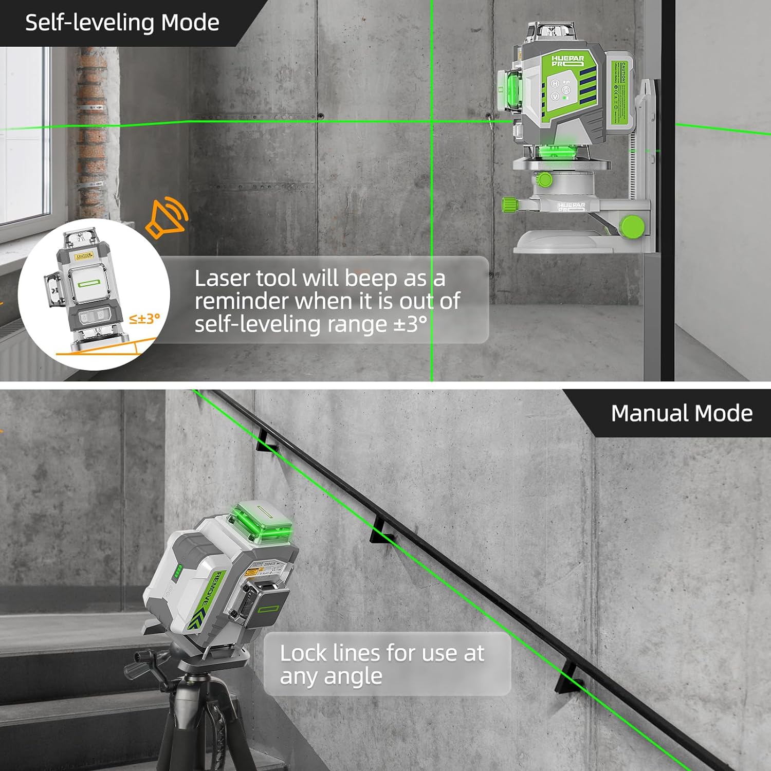 Poziomica laserowa Huepar 4D C – Laser Level 16 Lines 4D Green recenzja i cena