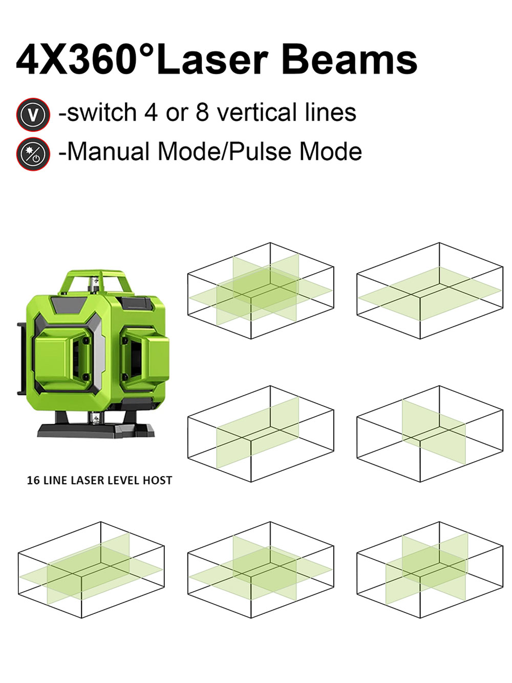 LFINE 4D 16 linii 360 samopozi – Laser Level 16 Lines 4D Green recenzja i cena