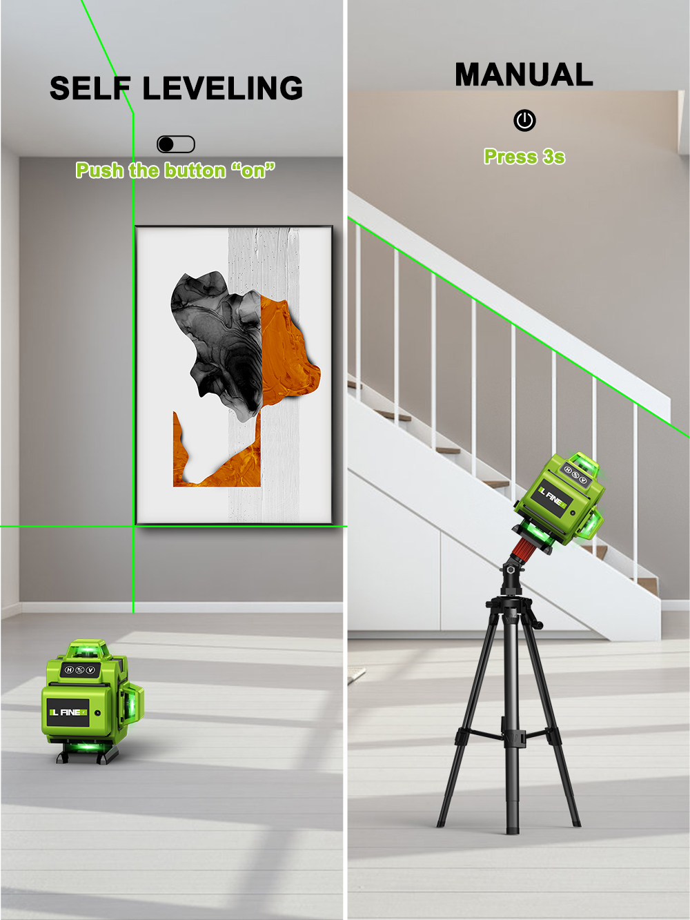 LFINE 4D 16 linii 360 samopozi – Laser Level 16 Lines 4D Green recenzja i cena