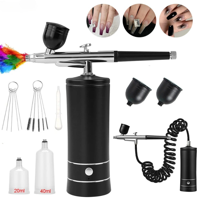 Zestaw do malowania paznokci a – Airbrush Kit With Mini Compressor recenzja i cena