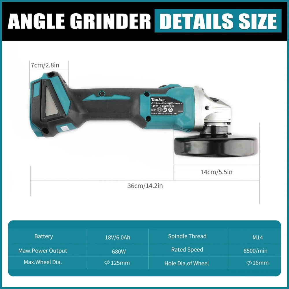 Makita DGA404 125mm 18V Bezszc – Brushless Angle Grinder Battery Powered recenzja i cena