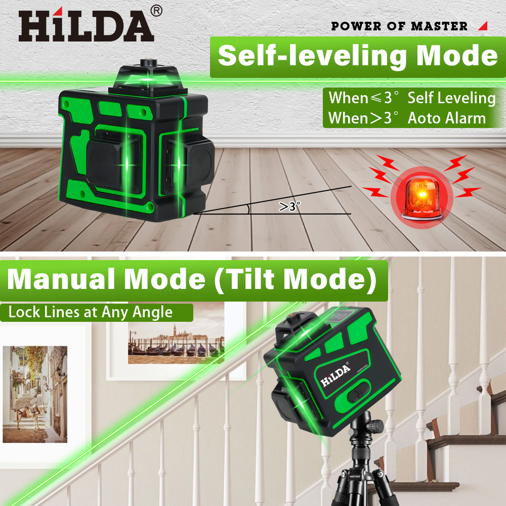 HILDA 16/12 Linii Super Mocny  – Laser Level 16 Lines 4D Green recenzja i cena
