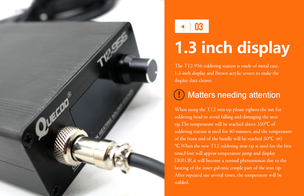 Cyfrowa stacja lutownicza QUEC – Digital Soldering Station T12 recenzja i cena