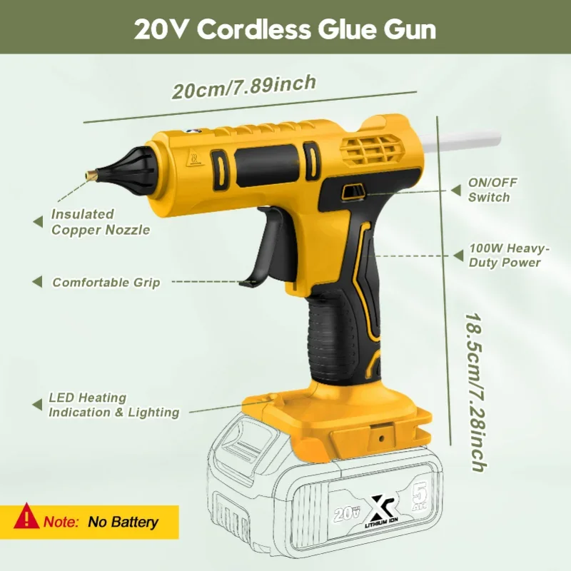 Bezprzewodowy elektryczny ręcz – Hot Melt Glue Gun Cordless recenzja i cena
