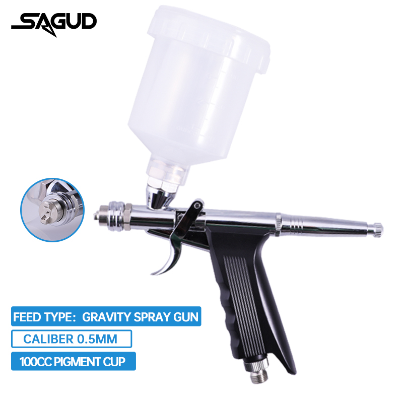 Aerograf z podajnikiem grawita – Airbrush Kit With Mini Compressor recenzja i cena
