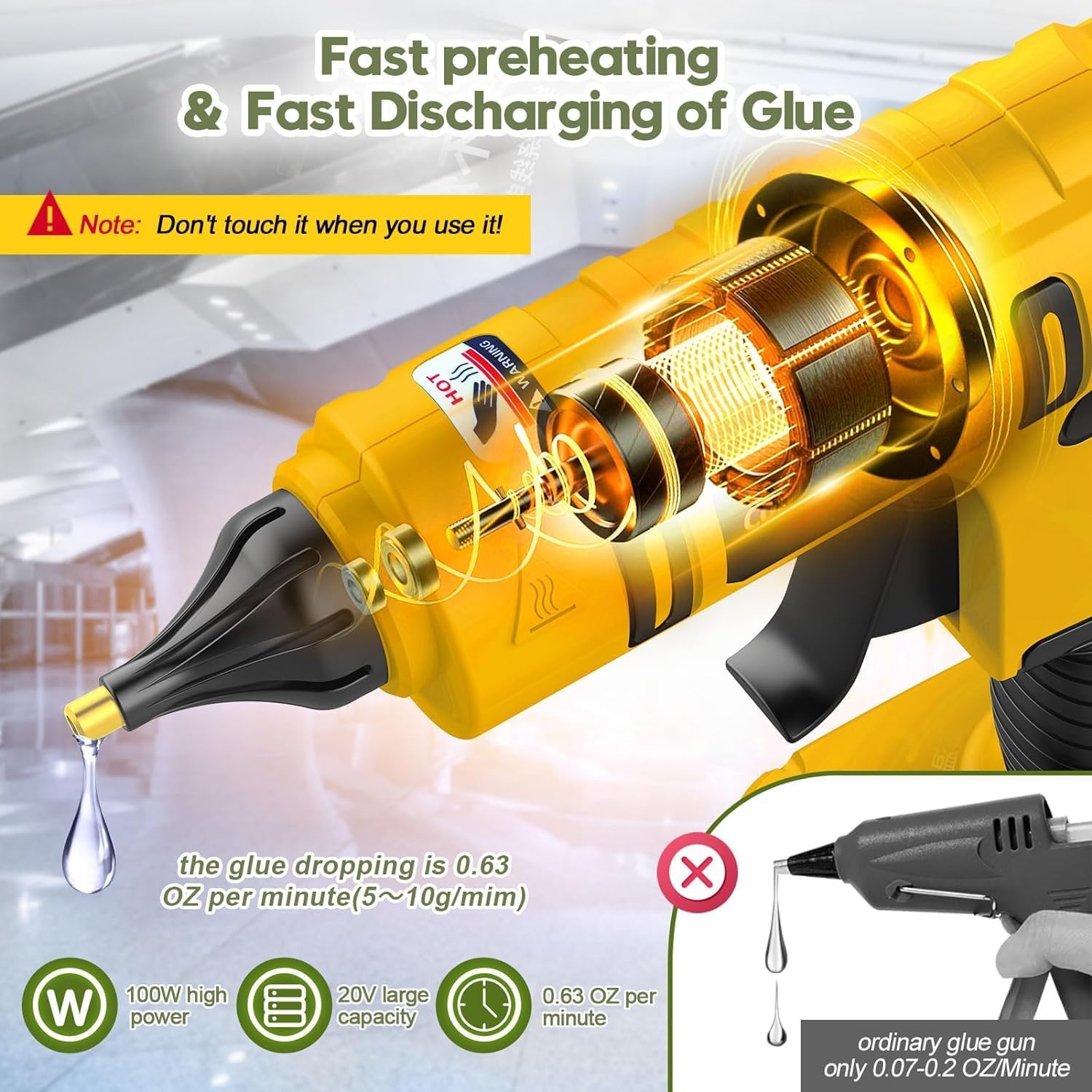 Bezprzewodowy pistolet do klej – Hot Melt Glue Gun Cordless recenzja i cena