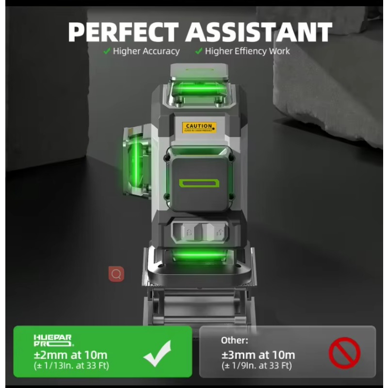 Huepar 2024 Nowy Model 4D 16-l – Laser Level 16 Lines 4D Green recenzja i cena